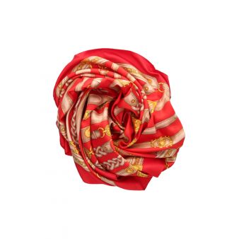 Foulard chaînes rouge