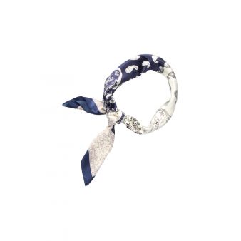 Lenço cachemir pequeno azul