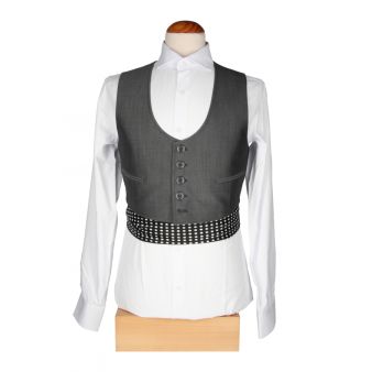 Veste et gilet gris moyen
