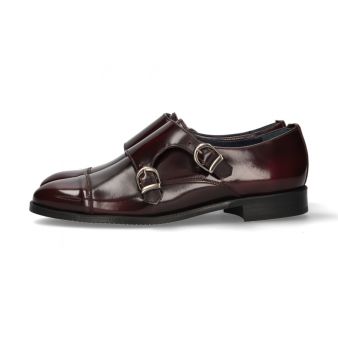 Mocassin double boucle antik bordeaux
