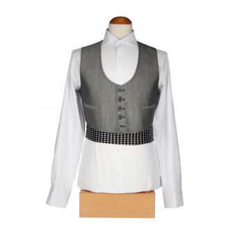 Veste et gilet gris clair