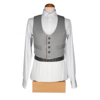 Veste et gilet gris perle