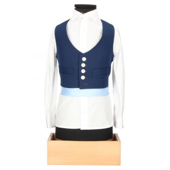 Traje campero infantil Paris azul-calcinha cinza