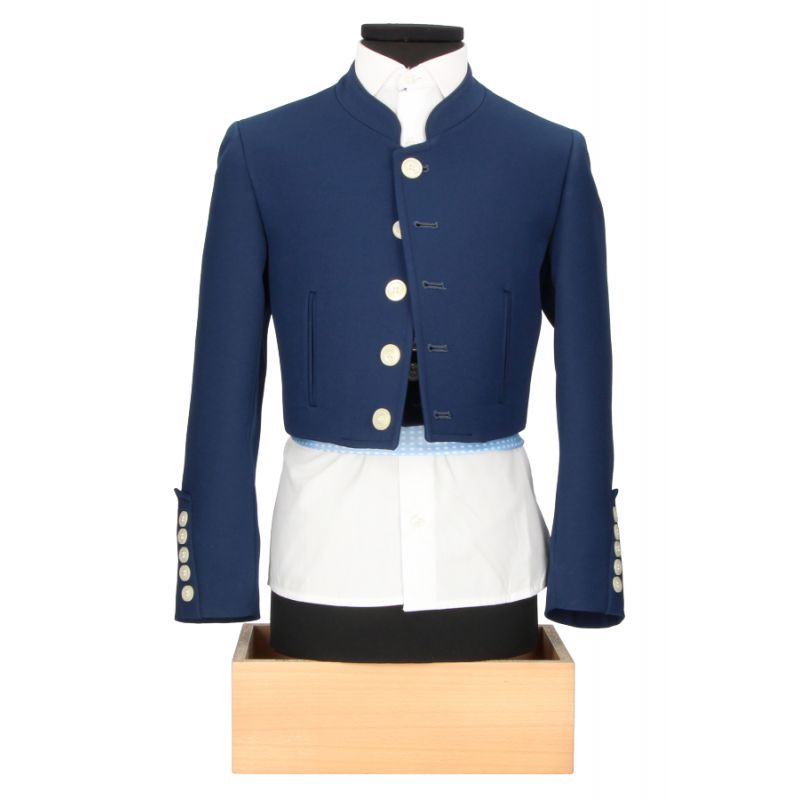 Traje campero infantil Paris azul-calcinha cinza