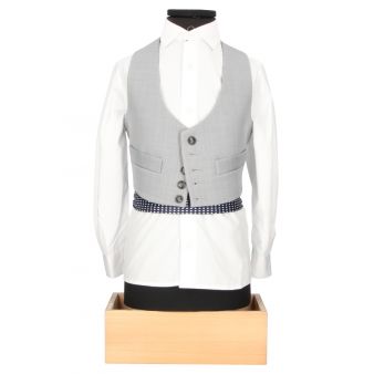 Traje campero infantil Menorca pérola calcinha cinza marengo
