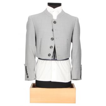 Costume campagnard enfant Menorca perle avec calzona gris foncé