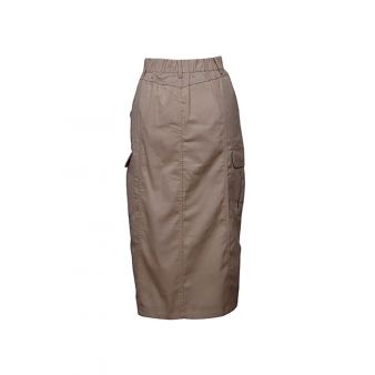 Jupe midi en jean couleur pierre