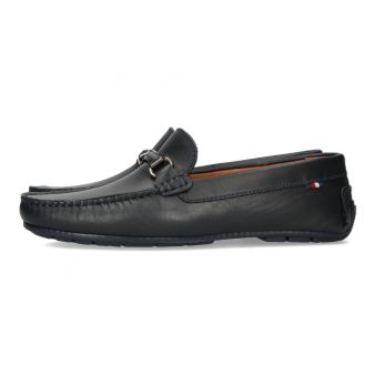 Mocassin avec ornement filet marine