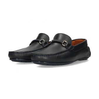 Mocassin avec ornement filet marine