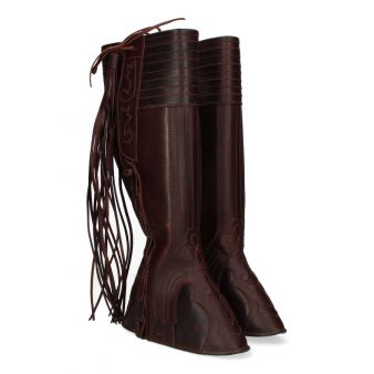 Calfskin walking gaiter with four leaf embellishment Valverde del Camino
