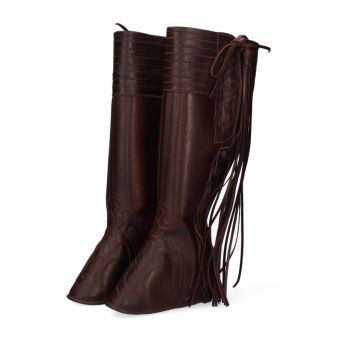 Calfskin walking gaiter with four leaf embellishment Valverde del Camino
