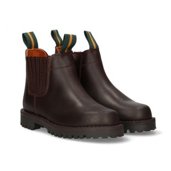 Bota curta infantil com sola de borracha e zíper Valverde del Camino