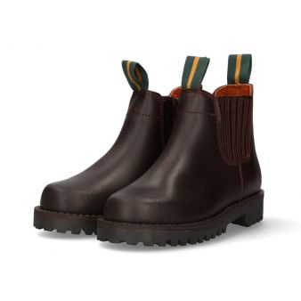 Bota curta infantil com sola de borracha e zíper Valverde del Camino
