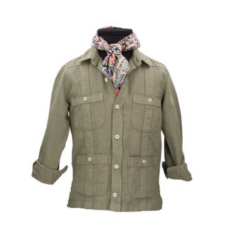 Camisa Cubana infantil caqui
