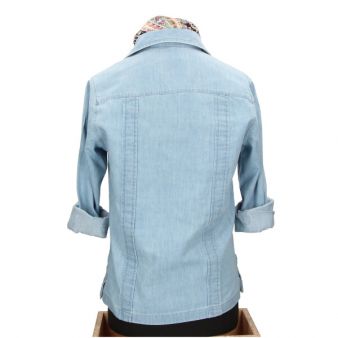 Chemise cubaine enfant denim