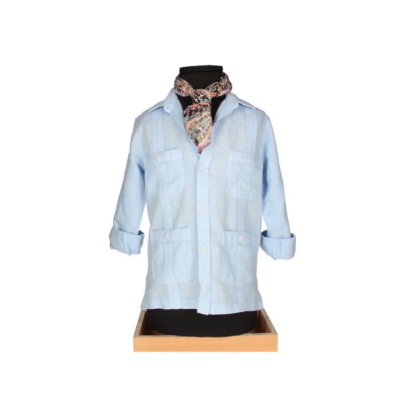 Camisa Cubana infantil em jeans