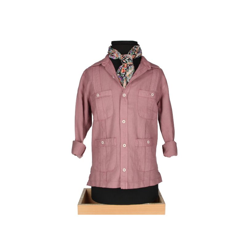 Camisa Cubana infantil em celeste