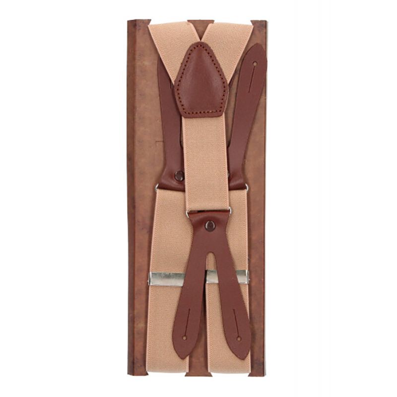 Bretelles élastiques unies beiges 30 mm