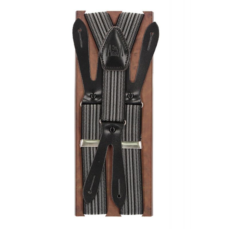 Suspensórios elásticos lisos em cinza 20 mm