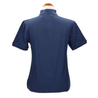 Polo de algodão azul-marinho