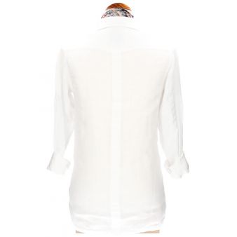 Camisa Cubana lino blanca