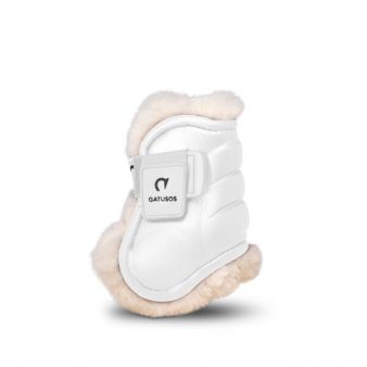 Protetor de boleto de luxo Gatusos com forro de pele em branco