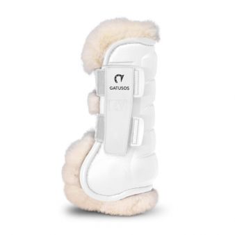Protetor frontal de luxo Gatusos com forro de pele em branco