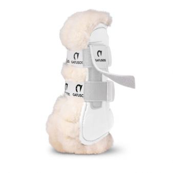Protetor frontal de luxo Gatusos com forro de pele em branco