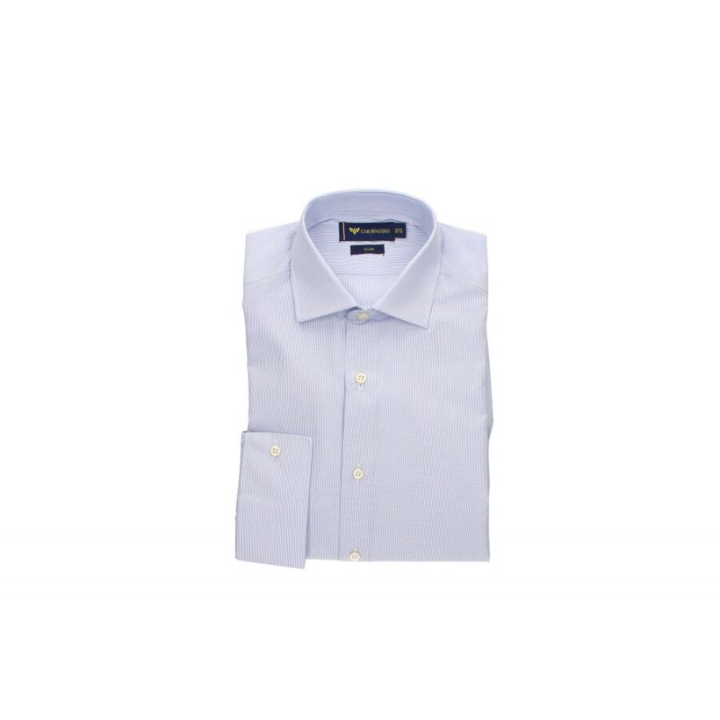 Chemise mille rayures bleu ciel