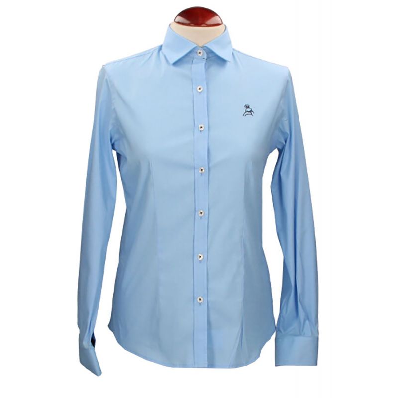 Camisa de mulher celeste