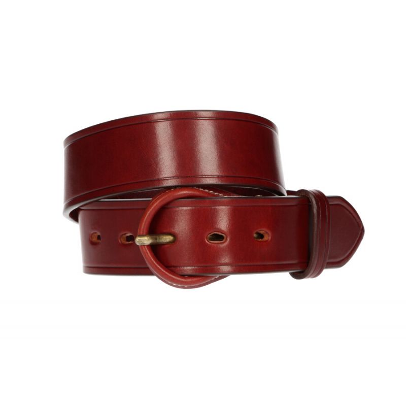 Ceinture en vaquetilla acajou avec boucle baticola