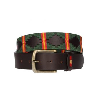 Ceinture brodée verte avec...
