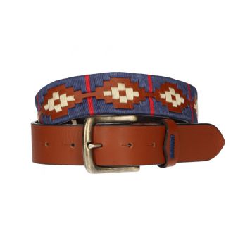 Ceinture brodée bleue