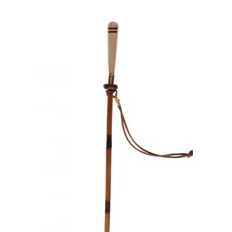 Cravache en bambou avec pommeau en bois