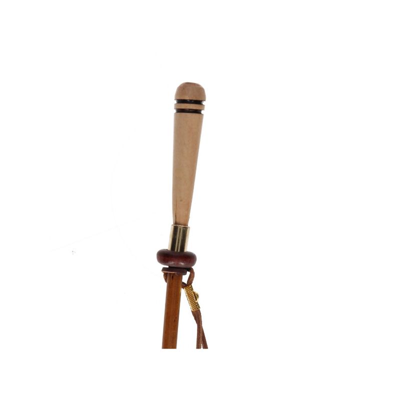 Cravache en bambou avec pommeau en bois