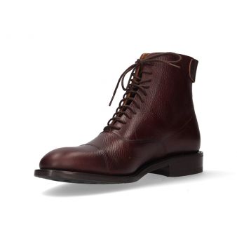 Short brown rear zipper boot Valverde del Camino