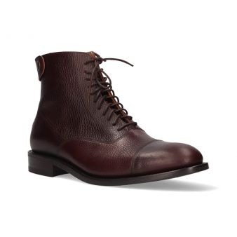 Short brown rear zipper boot Valverde del Camino