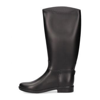 Bota hípica de borracha preta sem forro