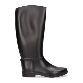 Black rubber unlined riding boot