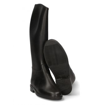 Black rubber unlined riding boot