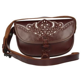 Bolsa rociera de couro com...