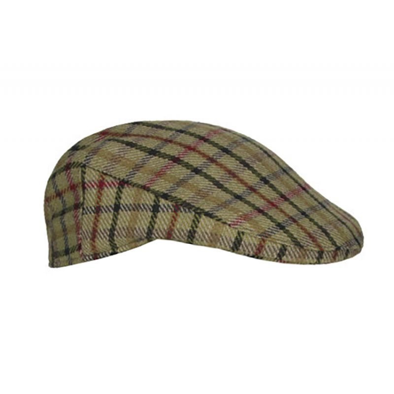 Casquette campagnarde à carreaux verts