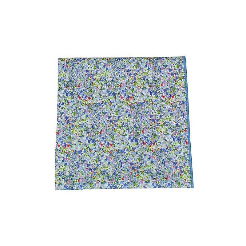 Sky blue floral pocket handkerchief