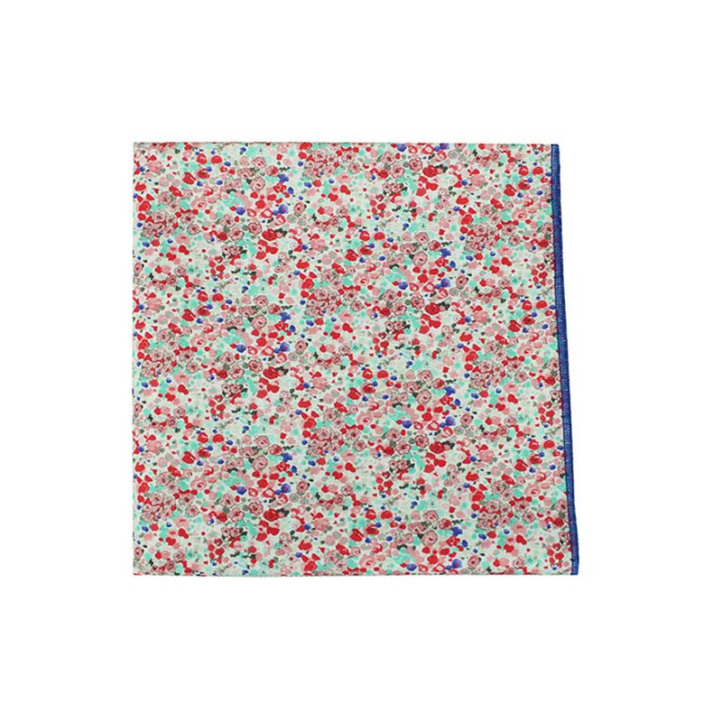 Foulard de poche à fleurs rouges