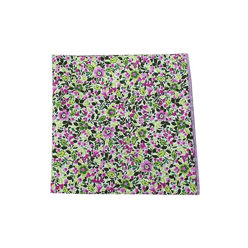 Foulard de poche à fleurs mauves