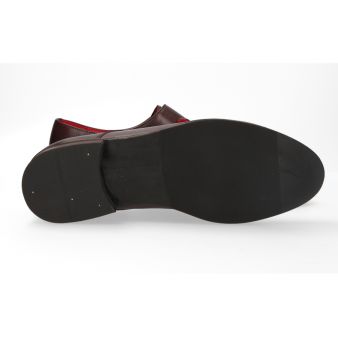 Chaussure double boucle marron