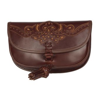 Bolsa rociera de couro com...