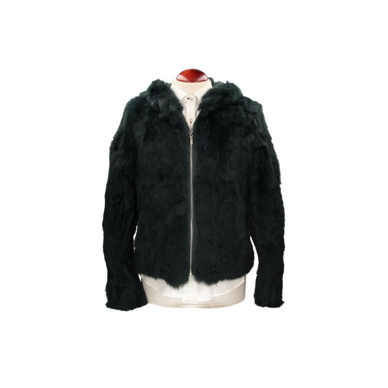 Blouson à capuche vert émeraude