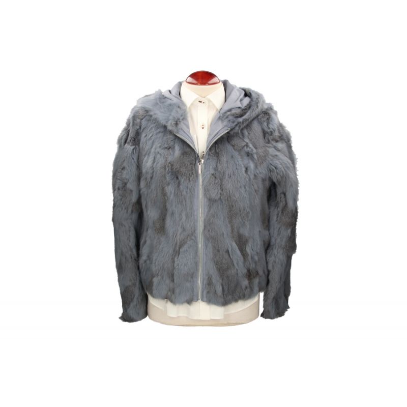 Blouson à capuche gris