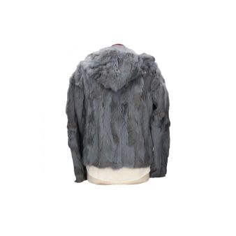 Blouson à capuche gris